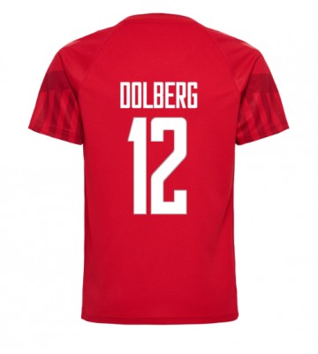 Danmark Kasper Dolberg #12 Hjemmedrakt VM 2022 Kortermet